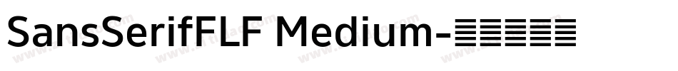 SansSerifFLF Medium字体转换